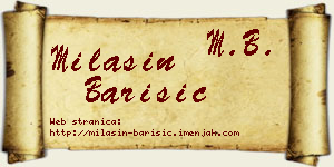 Milašin Barišić vizit kartica